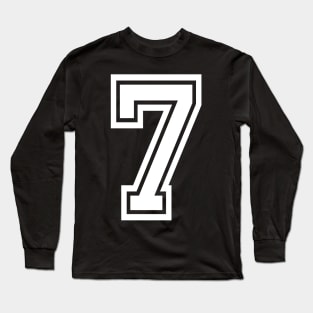 Numbers 7 for a sports team, group, or community Long Sleeve T-Shirt